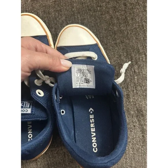Converse All Star Junior 3 Blue Canvas Low Top Sneakers Youth Shoes - Picture 5 of 9